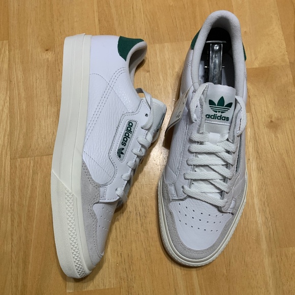 adidas continental vulc green white